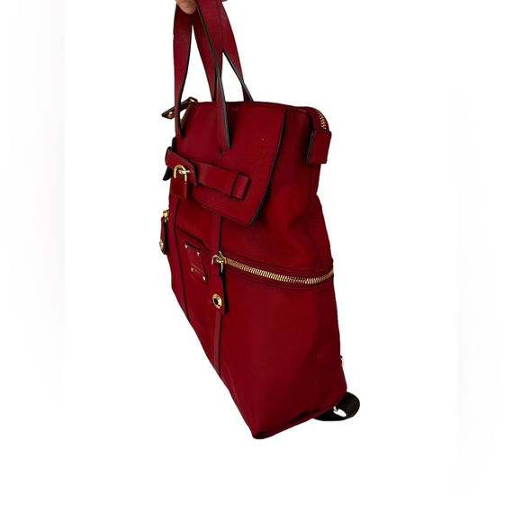 Henri Bendel Jet Setter Convertible Backpack in Red - Picture 3 of 13